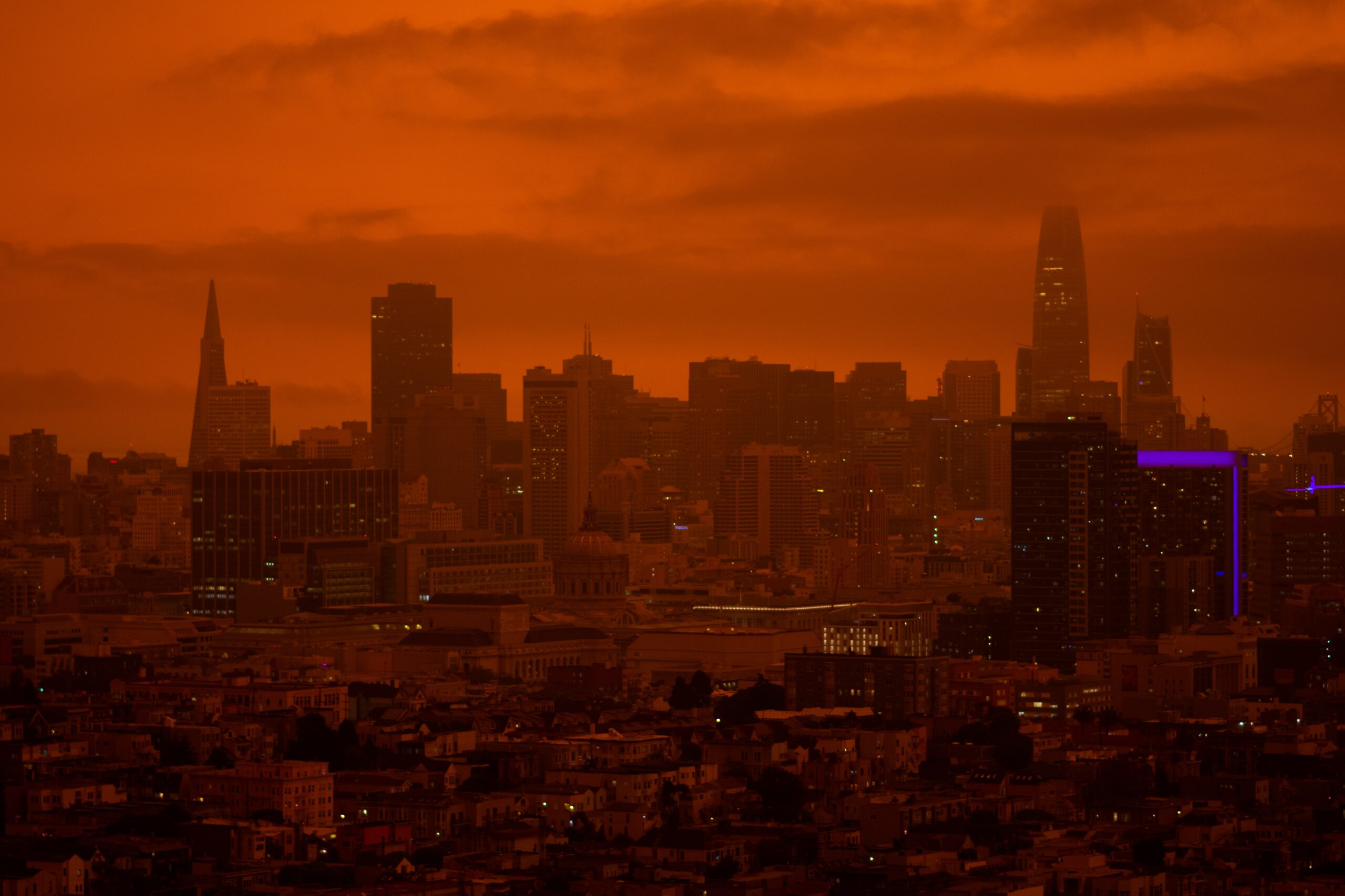 Fire clouds over San Francisco