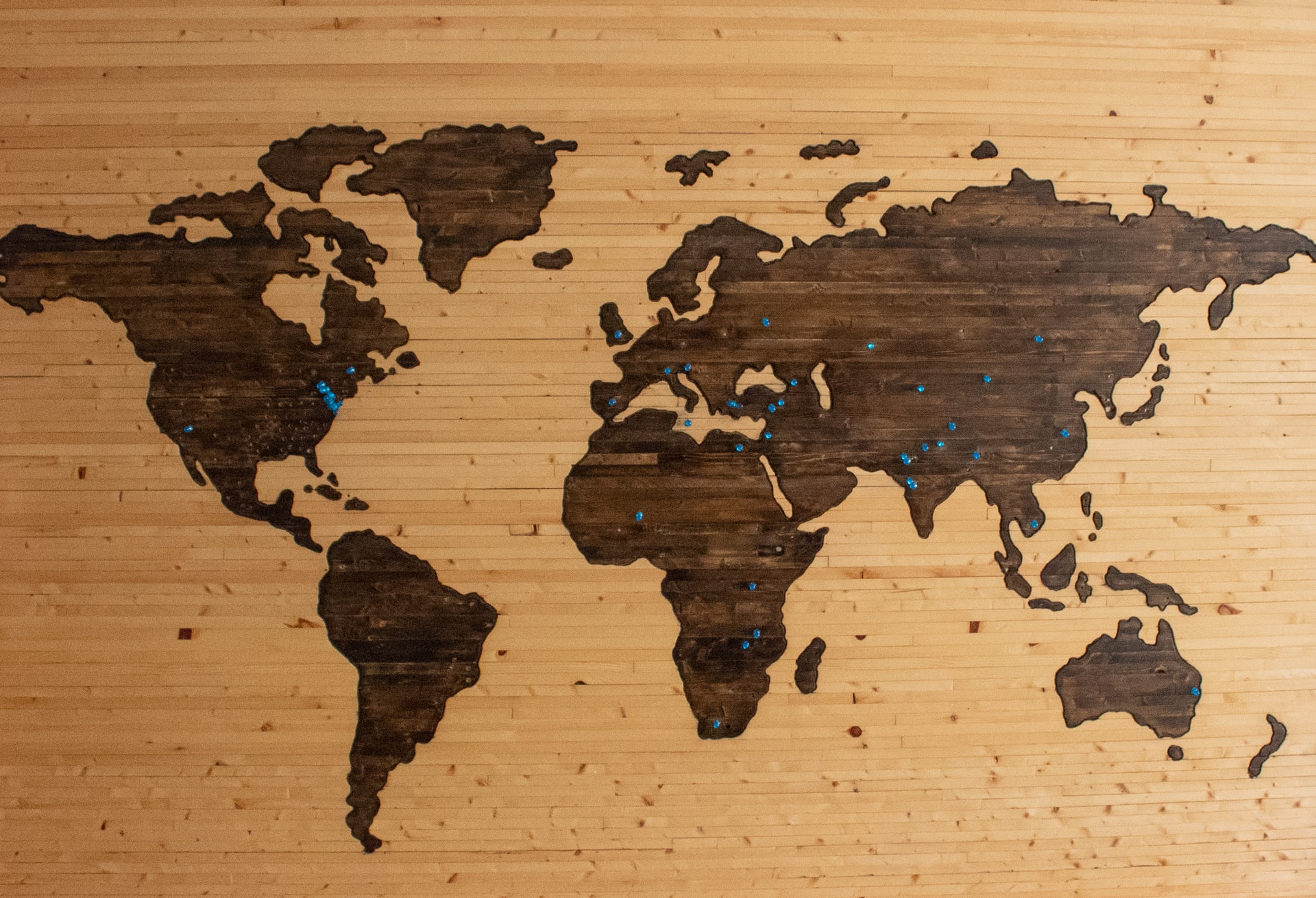 Brett Zeck image of world map, Unsplash